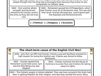 L4 Short term causes of the English Civil War