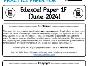 GCSE Edexcel Maths Foundation