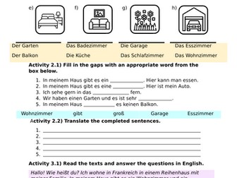 In meinem Haus - German rooms of the house
