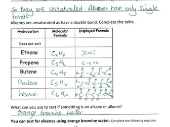 Organic chemistry revision with answers