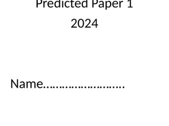 AQA Chemistry separate Higher Paper 1 Predicted paper 2024