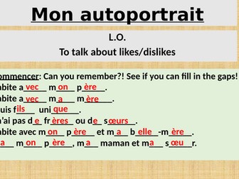 Y7 French Studio 1 Mon Autoportrait