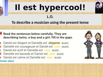 Y7 French Studio 1 Il est hypercool