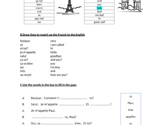 Y7 French Greetings Lesson