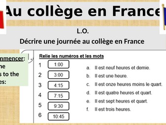 Y7 French Studio 1 Au college en France
