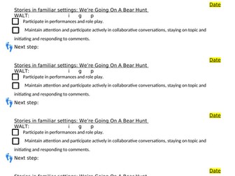 We're Going on a Bear Hunt- Learning Objectives- Year 1