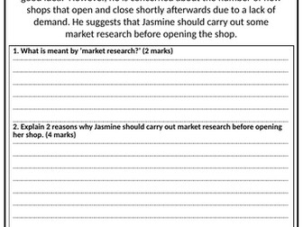 GCSE Market Research