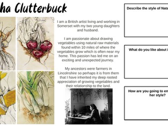 ART- Natasha Clutterbuck artist worksheet