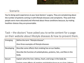 Healthy lifestyles - a self guided task