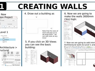 Revit Guide 1 - Creating Walls (Architecture, Engineering, Design Technology CAD software)