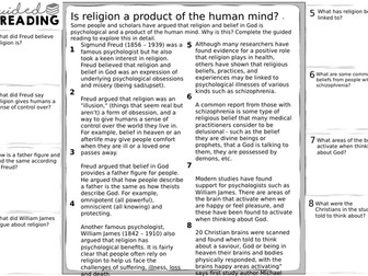 KS3 philosophy lesson - religion and psychology