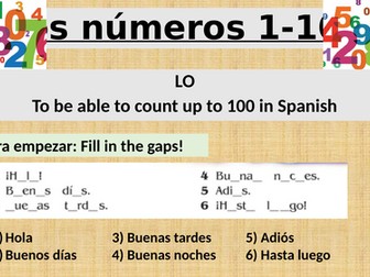 Claro 1 - Y7 Lesson Los numeros 1-100
