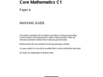 Edexcel A level (old spec) Solomon C1 Papers