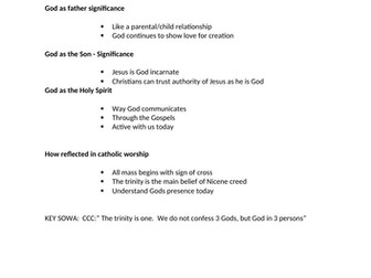 Edexcel GCSE RE Paper 1 Revision - Catholic Christianity