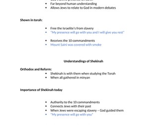 Edexcel GCSE RE Paper 2 Judaism Revision