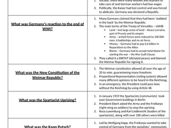 Germany Revision Cards