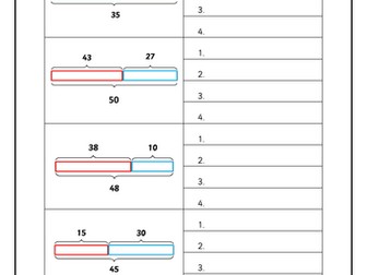Bar model addition and subtraction