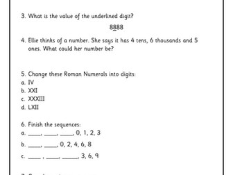 Year 4 Maths revision