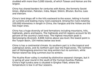 EAL China Comprehension: reading for Detail (Level C1)