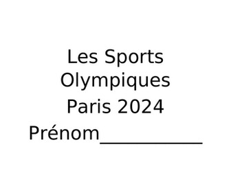 Olympics 2024 Lesson