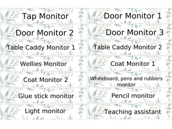 Classroom monitors jobs