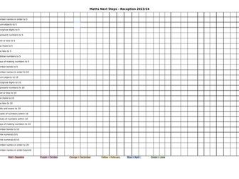 EYFS (Reception) Maths Next Steps Assessment