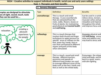RO34 Creative and therapeutic activities