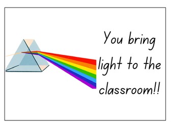 Science reward postcards