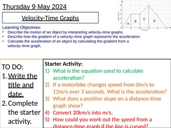 GCSE Physics Velocity-Time Graphs: Complete Lesson