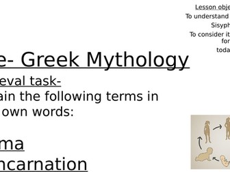 Greek mythology lesson