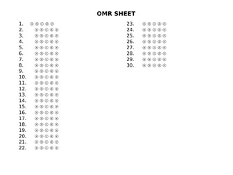 OMR SHEET