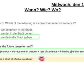 German word order- Time Manner Place