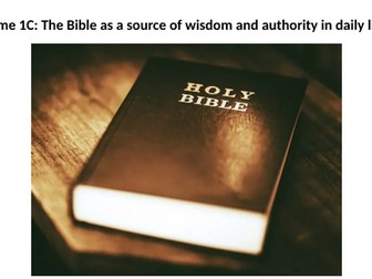 RS A Level Christianity EDUQAS Theme 1C: The Bible as a Source of Wisdom & Authority PPT