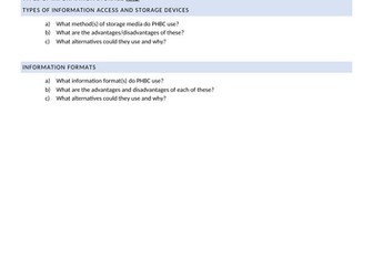 Unit 2 Global Information PHBC QUESTIONS