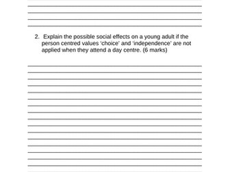 Cambridge Nationals Health and Social Care RO32 topic 2 bundle lessons