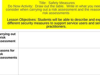 Cambridge nationals RO32 HSC Topic 4 lesson bundle