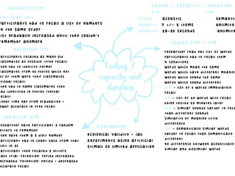 AQA ALevel Psychology Coding Capacity Duration Memory Mindmap