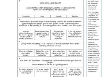 Population, Census & Hypothesis