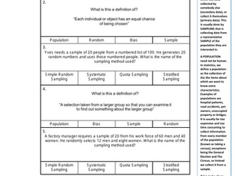 Sampling Techniques (Foundation)