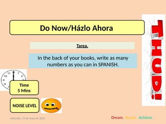 Spanish - telling the time - Power-point