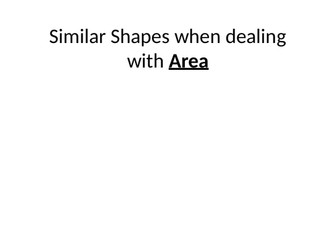 Similar Shapes Area PPT with examples