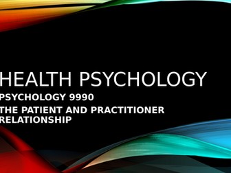 Patient and practitioner relationship Health psychology 9990