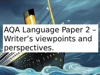 AQA Language paper 2 - Titanic
