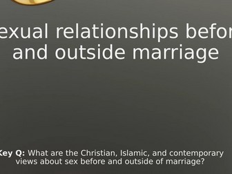 KS4 GCSE AQA Religious studies Theme A - Relationships and families - Sexual relationships (3.2)