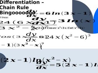 PPT Bingo - DIfferentiation Chain Rule