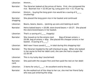 Maths worded problem play scripts - KS2