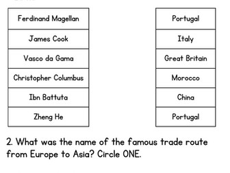 KS2 New World Explorers Short Assessment Quiz