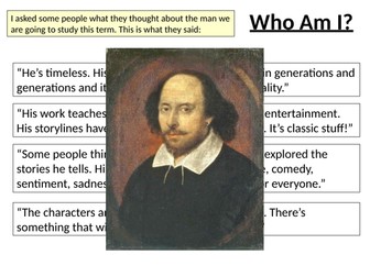 Othello Introductory Lessons A Level or GCSE