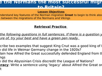 AQA GCSE History lesson on Norman Conquest