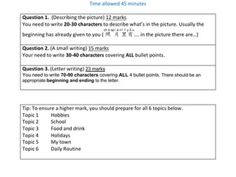 Y8 MEP Hurdle test writing guidance booklet